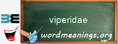 WordMeaning blackboard for viperidae